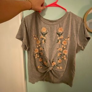 Hippie laundry embroidered crop top